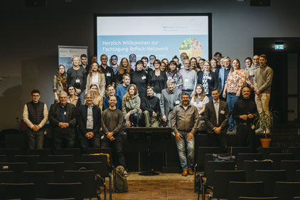 Das RePack-Netzwerk auf der Fachtagung „Reduce, Reuse, Recycle – Lebensmittel nachhaltig verpacken“ am 11. November 2025, Foto: Offenblende / Kerstin Vihman