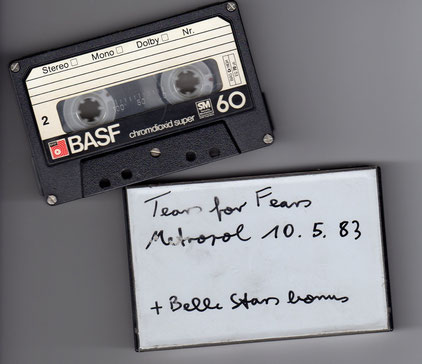 Casette mit Originalmitschnitt "Tears for fears" 1983