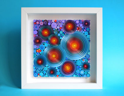 Abstract art - Paper wall art - Quilling - Wall decor - Modern art - Framed - 1st anniversary gift - Wedding -Birthday - Decor - Handmade