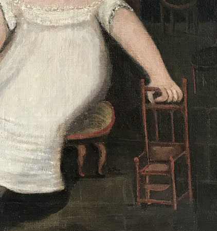 Naive portrait of a young girl, American? mid 19th century