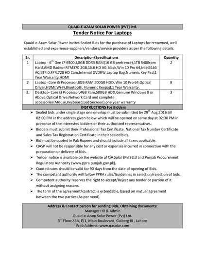 Bid Evaluation Report of Credit Rating Agency