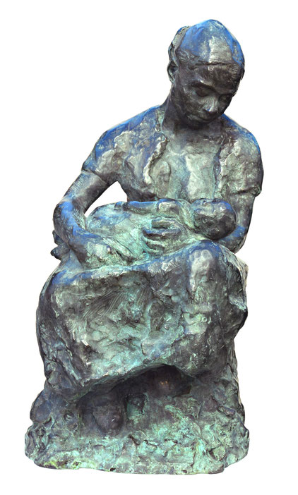 Clara Rilke-Westhoff (1878-1954), Mutter mit Kind, 1899, Bronze, Höhe 56 cm 