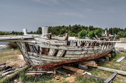 Boot aus Altholz