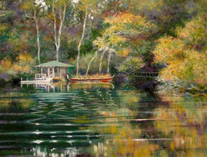 2002-7 ; The Boat House - Oil - 11x14 inches