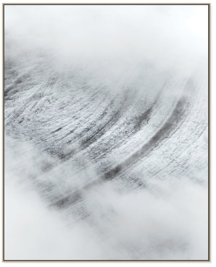 Abstract glacier textures on Aletsch Glacier in Valais, Switzerland