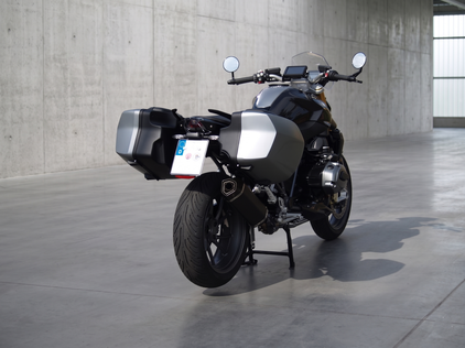 Kennzeichenhalter, Heckumbau, BMW R 1200 1250 R RS, montiert mit Koffersystem
