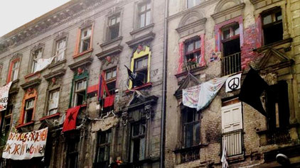 BZ'atte huse i Mainzerstrasse, Østberlin 1990