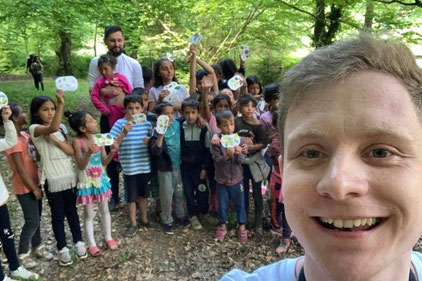 Ivan Tymofeiev mit einem Selfie während eines der weit über hundert Veranstaltungen. 