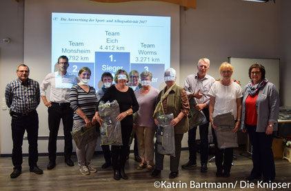 Das Team aus Eich konnte sich mit insgesamt 4.412 zurückgelegten Kilometern auf Platz 1 kämpfen.