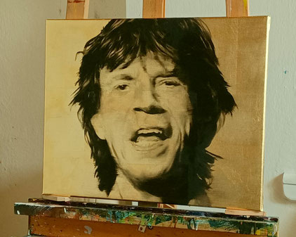Mick Jagger Goldportrait