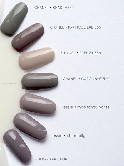 swatch CHANEL GARCONNE 520 Vergleich / comparison