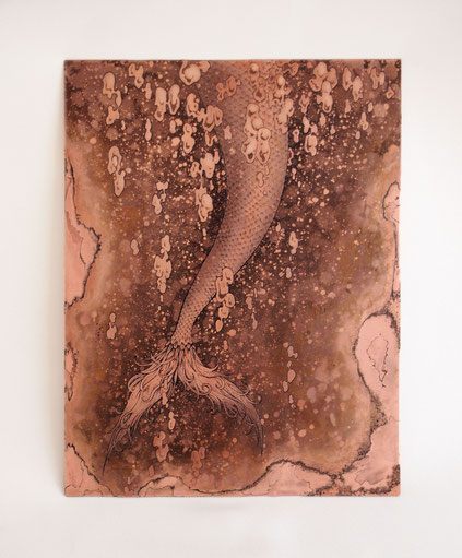 「もっと遠くへ 」腐蝕銅レリーフ　銅/インク　200×150mm　￥198,000(税込) 