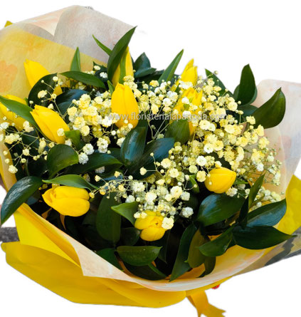 Ramo de 10 tulipanes amarillos desde 70€