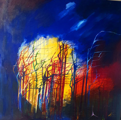 Der Durchgang, Acryl, 100 x 100 cm, 2026