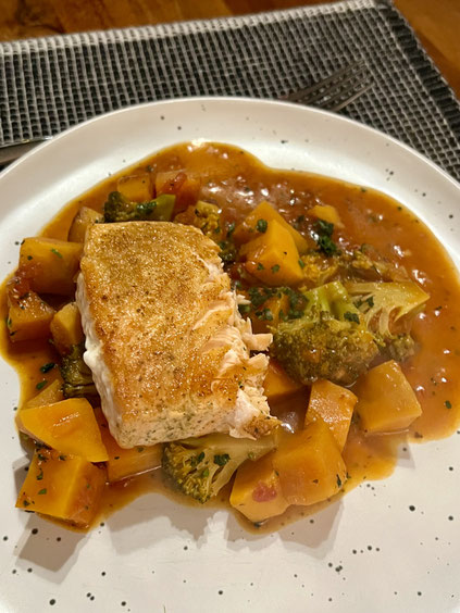 Rotes Süsskartoffel Brokkoli Curry Rezept