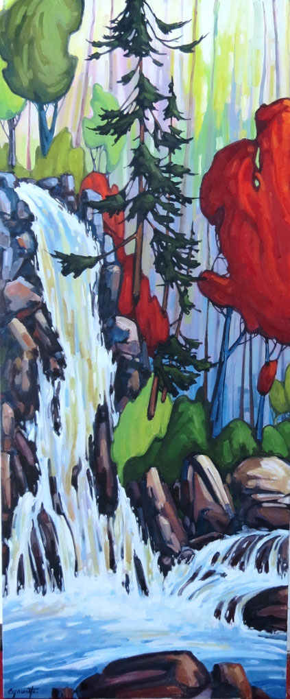 Éphémère  72x30 huile sur toile