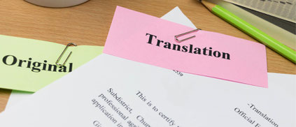 A translated document and an original