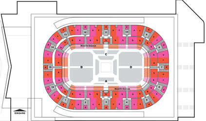 Hallenplan Porsche Arena Stuttgart