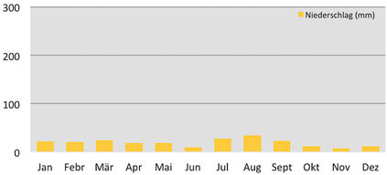 Klimadiagramm - Niederschlag Pangong See in Ladakh