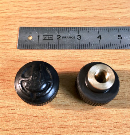 P1 - Old ML knob ( brass insert M5 ) -  CHF 16.00