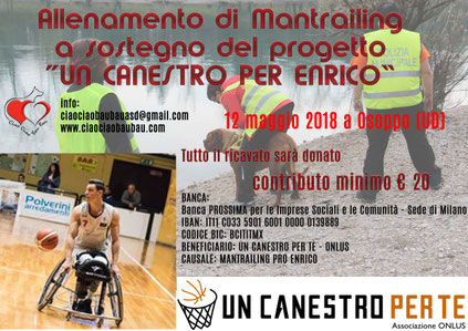 Allenamento solidale Mantrailing Un Canestro per Enrico Osoppo (UD)