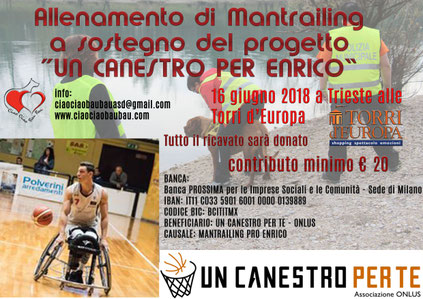 Allenamento solidale Mantrailing Un Canestro per Enrico Trieste