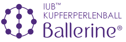 Logo Ballerine – hormonfrei verhüten mit dem IntraUterinBall IUB Kupferperlenball