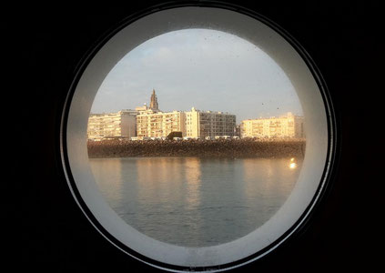 Frühstücksaussicht auf Le Havre