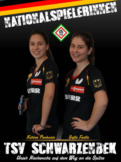 Die beiden deutschen Jugend-Nationalspielerinnen Karina Pankunin und Sejla Fazlic vom TSV Schwarzenbek.