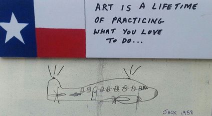 Airplane drawing by Jack in 1958