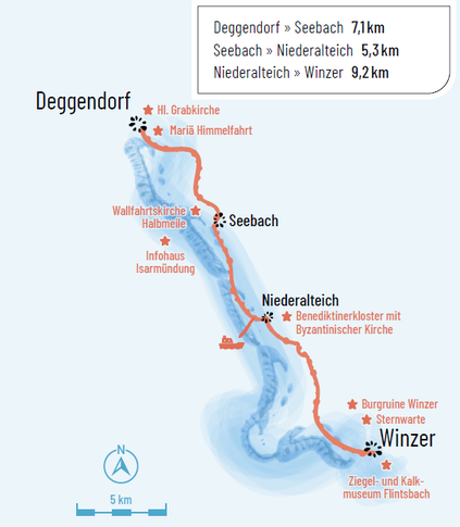 Donau-Panoramaweg Etappe 8: Deggendorf bis Winzer
