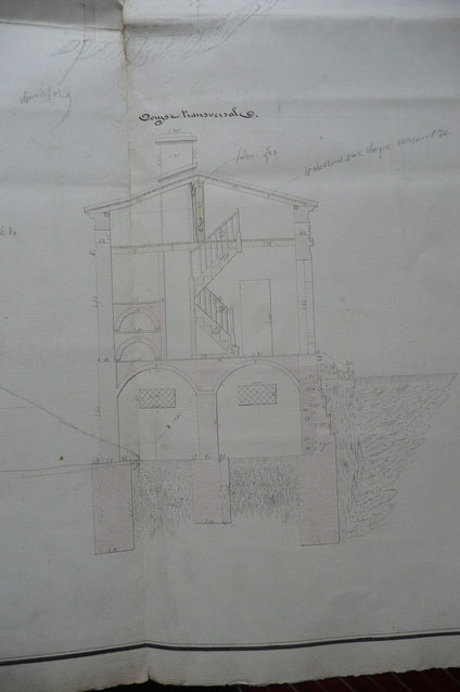 Croquis de la maison éclusière de Bordeneuve  N°5 (archives VNF).
