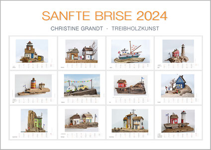 SANFTE BRISE-maritimer Kunstkalender 2024-Christine Grandt - Treibholzkunst