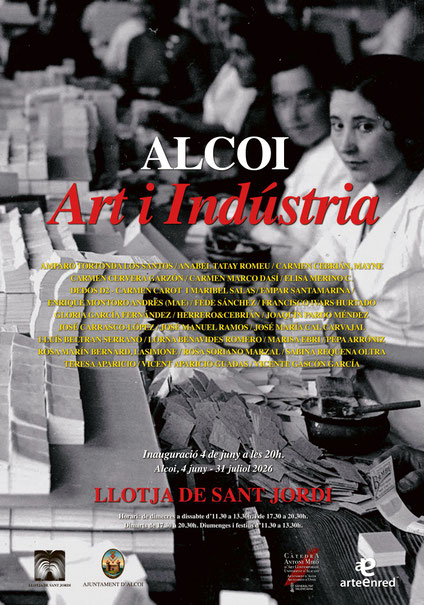 cartel anunciador de la exposición de Alcoi  Art i Indústria de Arteenred