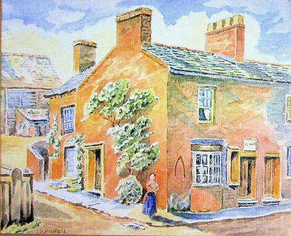 Watercolour of the Bottom Shop, mid 20th century