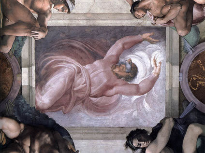 Michel-Ange, Séparation de l'ombre et de la lumière, Chapelle Sixtine, Vatican, 1511 (source : wga)