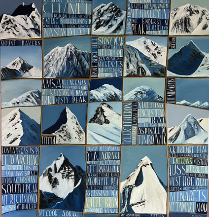  'Alps' 100 x100 cm Oil on canvas 2025