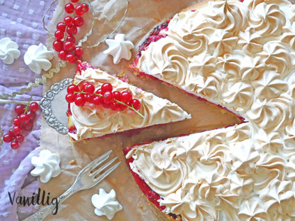 Kuchen, Johannisbeere, JohannisbeerKuchen, Kuchen mit Johannisbeeren, Baiser, Johannisbeerkuchen mit Baiser