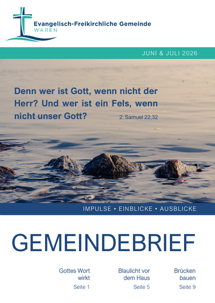 Gemeindebrief Juni Juli 2026