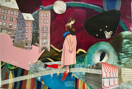 WELTENWANDLERIN, Mixed Media on paper, 30 x 42 cm, 2021, (private collection)