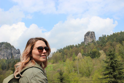 In Schmilka, auf dem Weg zur Bastei.