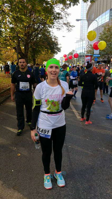 Kurz vor 10 Uhr im Startbereich in Frankfurt. Ready to run!
