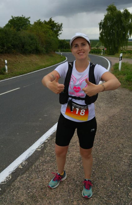 Hätte nicht gedacht, dass ich bei knapp 60 Kilometer noch so frisch aussehe.