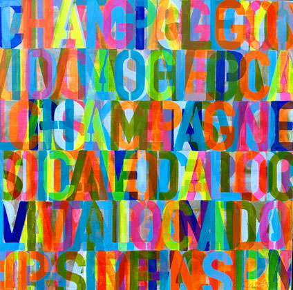 La vida loca_Letterart 60 x 60 cm