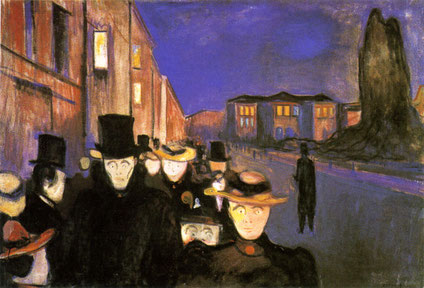 E. Munch, "Sera sul viale Karl Johan" (1892)