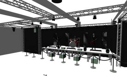 3D Visualisierung Planung equipvent Videowände Traversen Musiker Veranstaltungstechnik Eventtechnik Hamburg Schwerin Rostock
