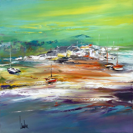 "Sensation émeraude" - 60x60
