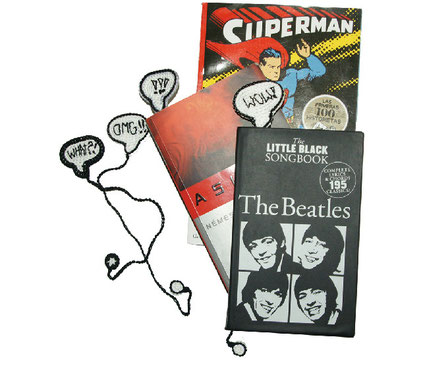 Cómo tejer burbujas de texto de comic como marcador de libros (crochet comic bookmark)