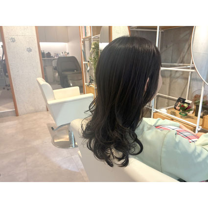 横浜　元町　石川町　　髪質改善　ヘッドスパ　美容室　トリートメント　艶　ルネフルトレール　ロングスタイル　デジタルパーマ　パーマスタイル