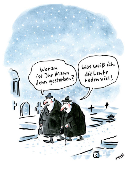 Cartoon von Mock zur Kommunikation